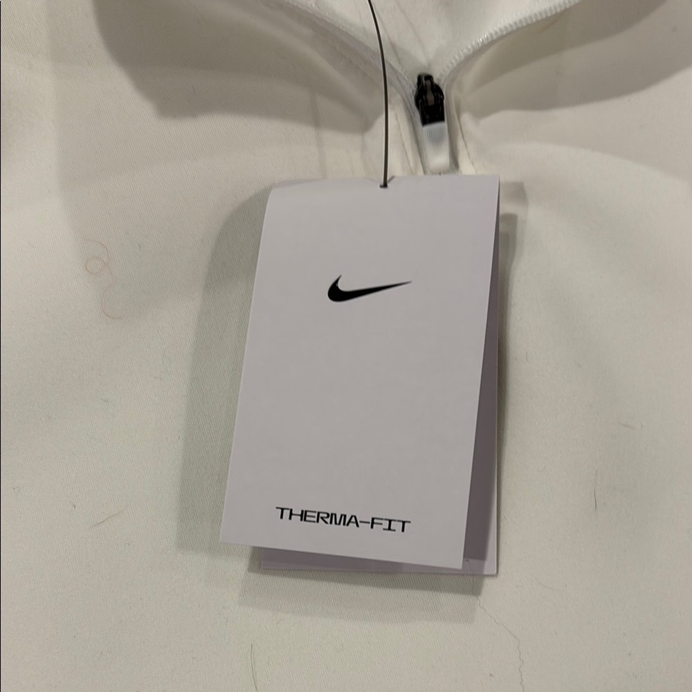 Nike Ivory/White Therma-Fit Quarter-Zip Top - Picture 5 of 6